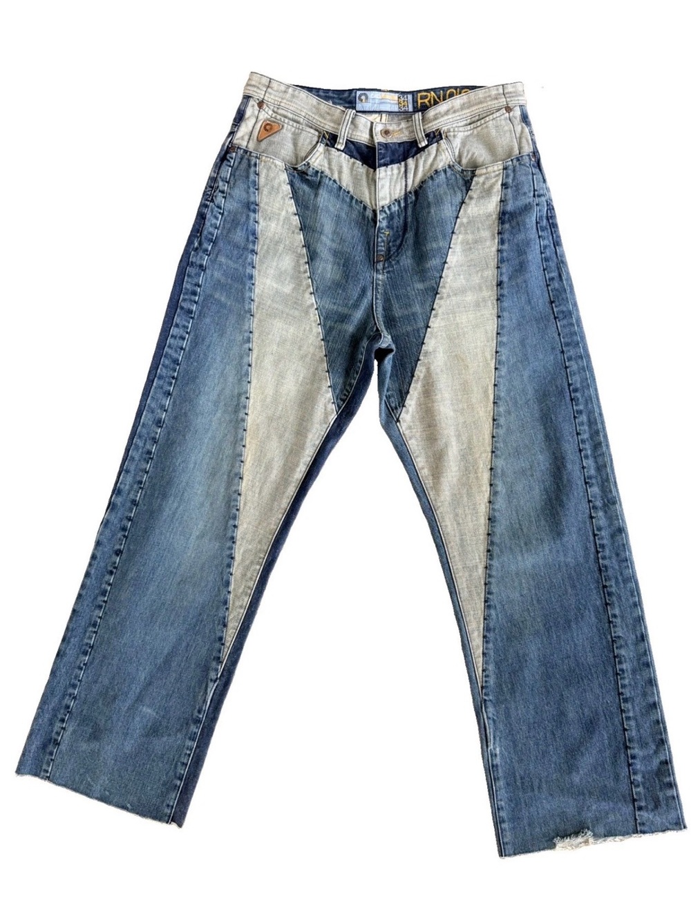 Vintage Y2K Akademiks Graphic Patchwork Loose Fit Jeans  - Size 34/29
